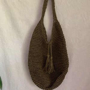 Free People Maui Straw Hobo bag
